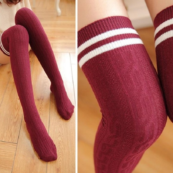 COPY - ❤️NEW Sexy Knit Over the Knee Stripe Stock… - Picture 3 of 14